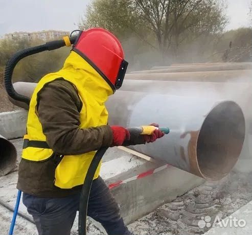 Пескоструйная обработка металла, кирпича, дерева