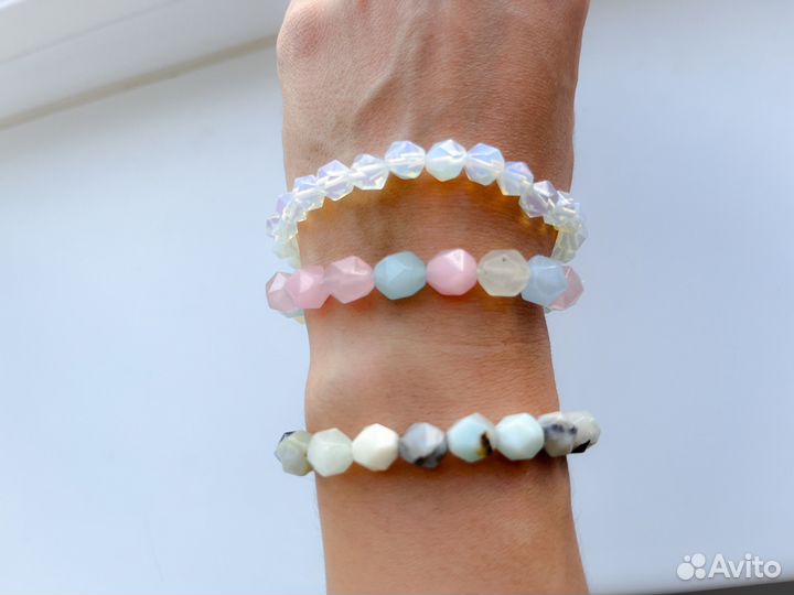 Браслет женский на руку бижутерия камни