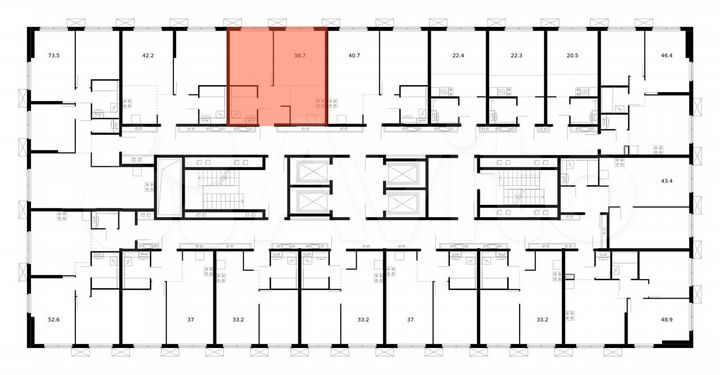 1-к. квартира, 38,7 м², 27/33 эт.