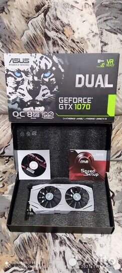Asus geforce GTX 1070 dual/8G на пломбах