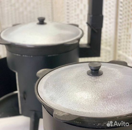 Казан 10 л чугунный узбекский