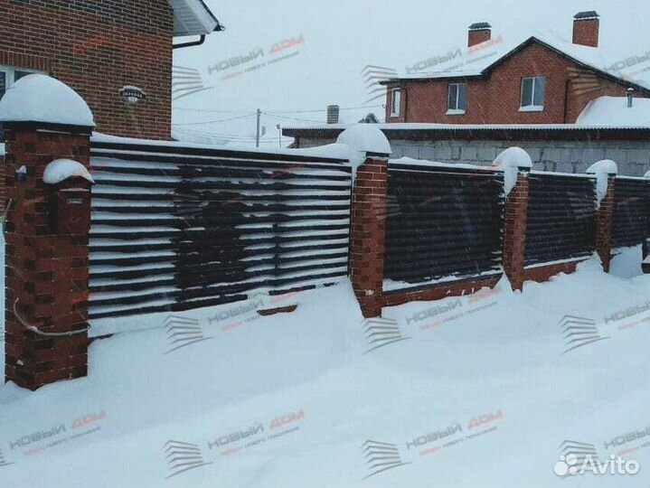 Забор жалюзи горизонтальный