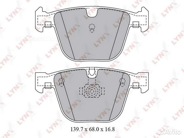 Lynxauto BD-1425 Колодки тормозные дисковые зад