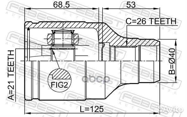 ШРУС внутр правый suzuki liana 01-08 0711-lnrh