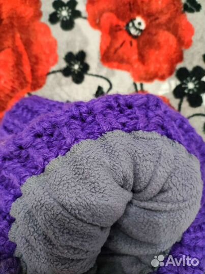 Шапка на флисе+снуд набор