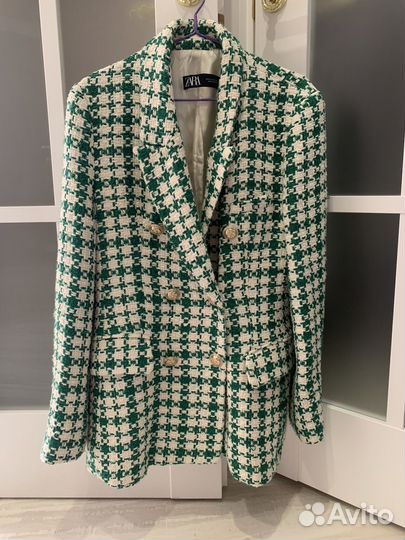 Твидовый пиджак zara