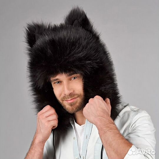 Меховая Зверошапка-ушанка 