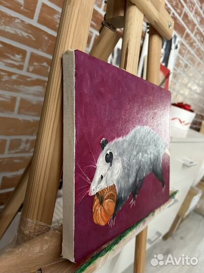Картина маслом на холсте опоссум