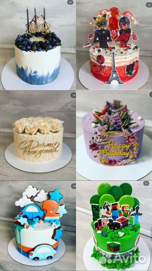 Торты на все праздники, капкейки, муссовые