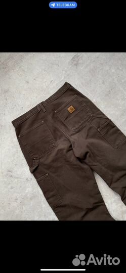 Джинсы брюки штаны carhartt carpenter double knee
