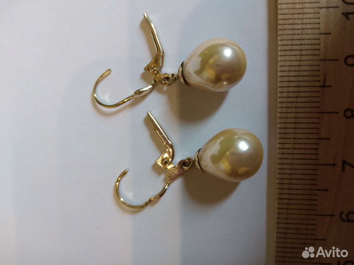 Серьги с жемчугом 585 пробы (Импорт)