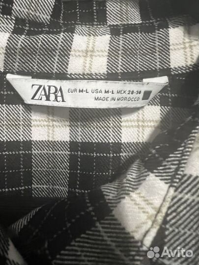 Рубашка платье в клетку Zara