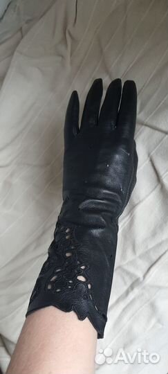 Перчатки женские кожаные новые