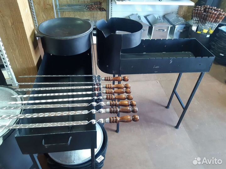 Мангал с местом под казан