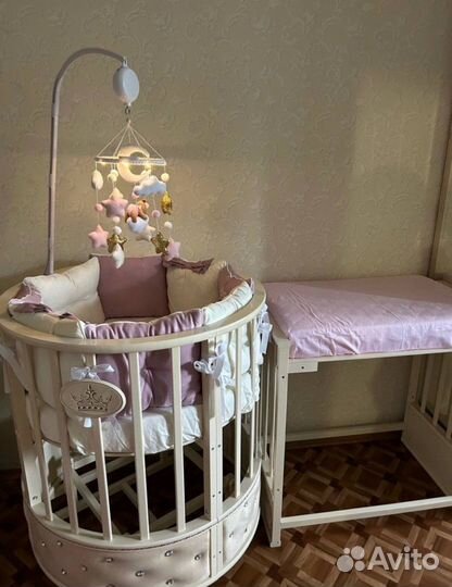 Детская кровать,кроватка 8в1 овал