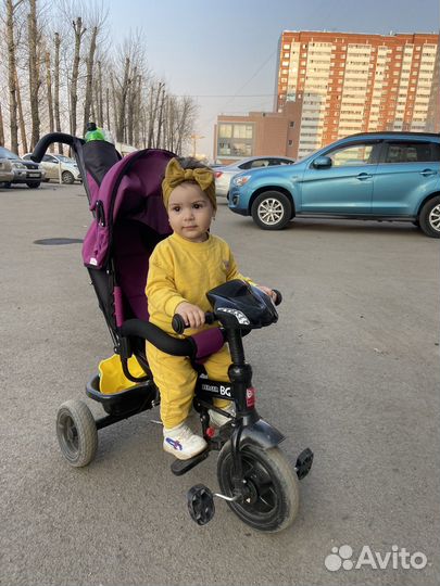 Детский велосипед с родительской ручкой