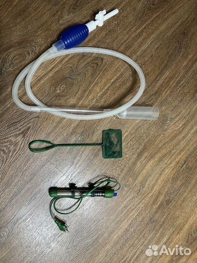 Аквариум на 17 л, насос сачок подогреватель воды