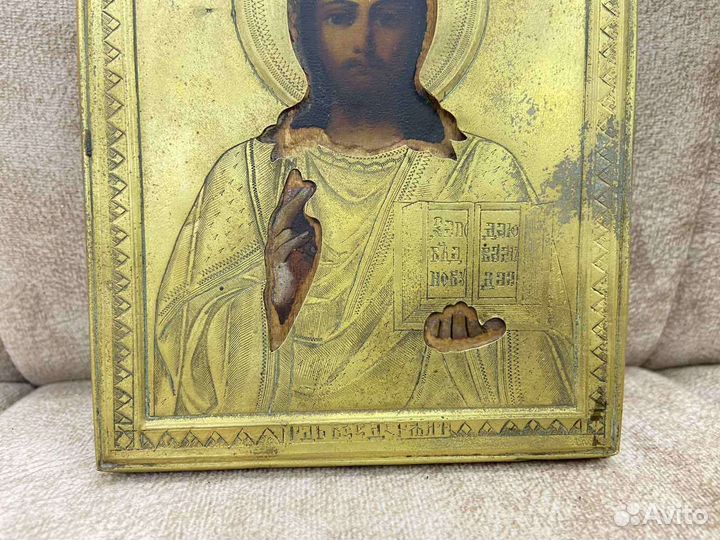 Икона. Спас Вседержитель. 19 вв. Масло