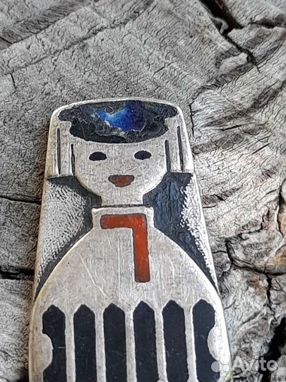 Ложка серебро/эмаль.винтаж