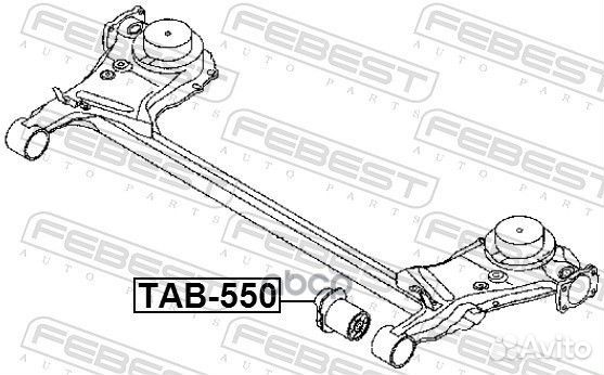 Сайлентблок toyota BB QNC 06- зад.балки. TAB550