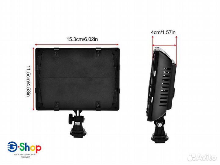 Накамерный видеосвет W160 LED со шторками