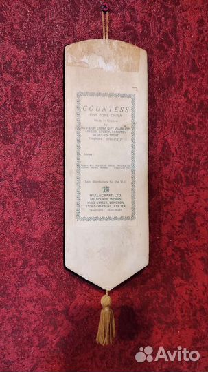 Панно Countess. Фарфор, Бархат, Англия, 70е