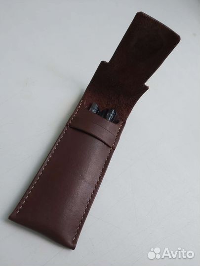 Пенал кожаный для ручек