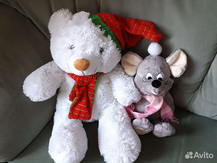 Мягкие игрушки мышь змея лошадка собачка овечка