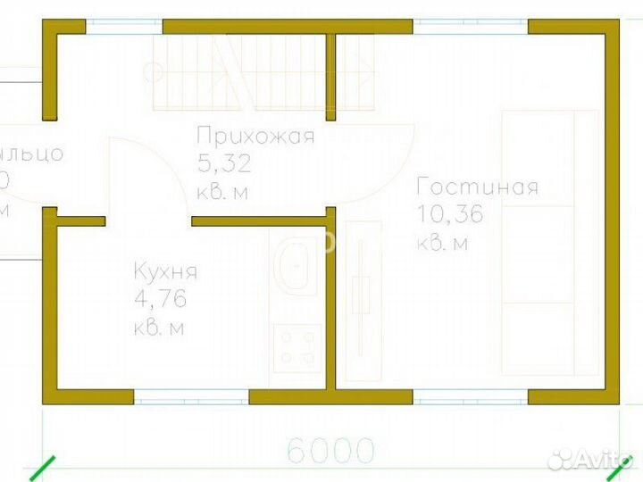 Деревянный дом ND-2, 40кв.м