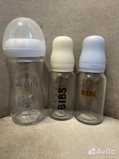 Стеклянные бутылочки для кормления