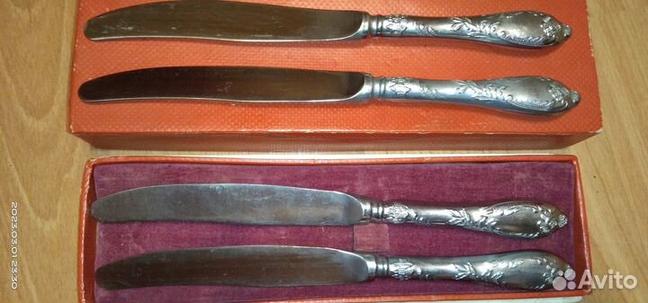 Столовые ножи зiш; Ножи мнц СССР мельхиор
