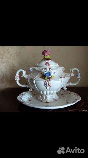 Старинная Большая керамическая ваза