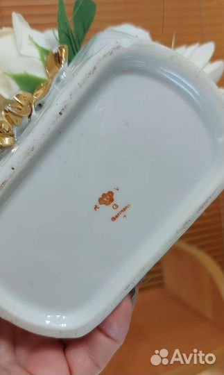 Фарфоровая корзинка ГДР