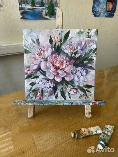 Интерьерная картина маслом абстракция