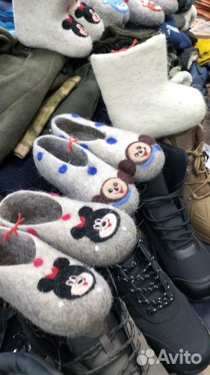 Мужские тапочки войлок валяные