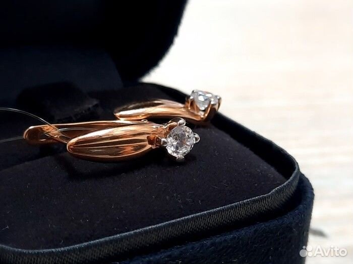 Серьги золотые проба 585 Арт.7000003352406