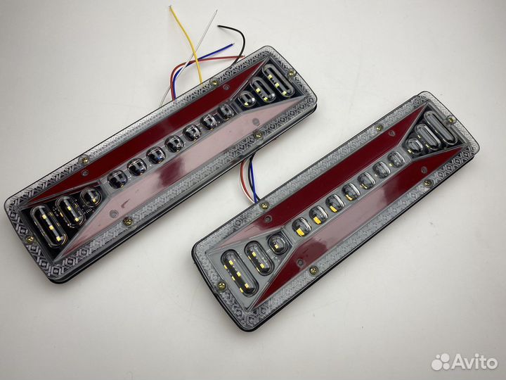 Диодные задние LED фонари Газель,эвакуатор, 12-24в