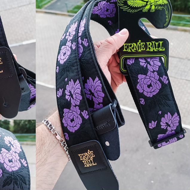 Ремень Гитарный из Канады "Ernie Ball" Фиолетовый