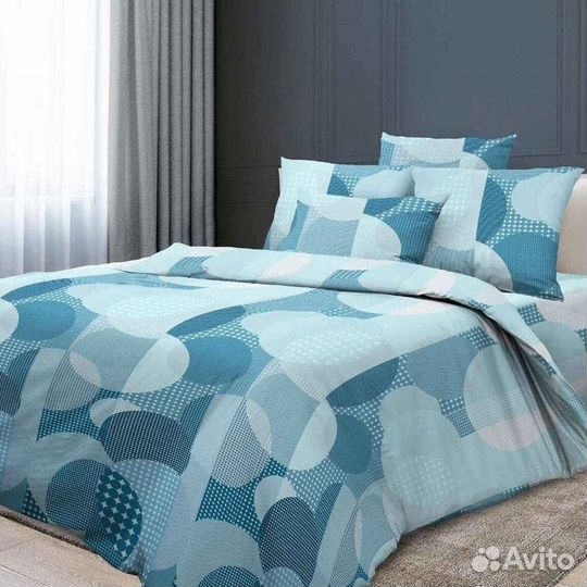 Постельное белье евро с готовым одеялом