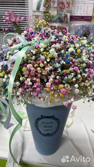 Букет из гипсофилы огромный