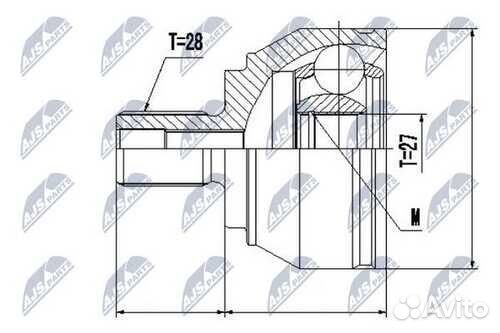 Шрус наружний 27x28 Volkswagen Amarok 2010