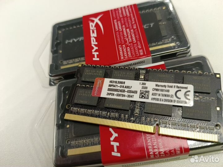 Оперативная память DDR3L SO-Dimm Hyperx1600/8G