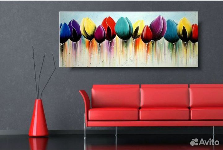 Абстракция маслом на холсте ручная работа