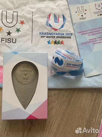 Памятная медаль Универсиады 2019 в наборе