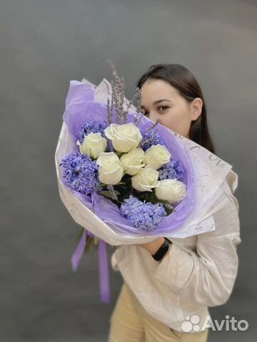 Букет из Роз и Гиацинтов