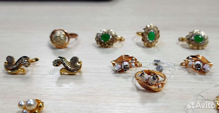 Золотые кольца,серьги,часы 583,585,750 пробы