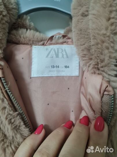 Шубка тедди zara