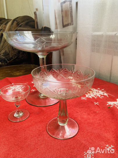 Ваза для фруктов хрусталь