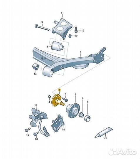 Цапфа задняя Volkswagen Polo CWV790487 2020