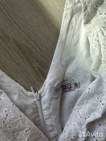 Платье комбинезон YaModa с шортами белое женское